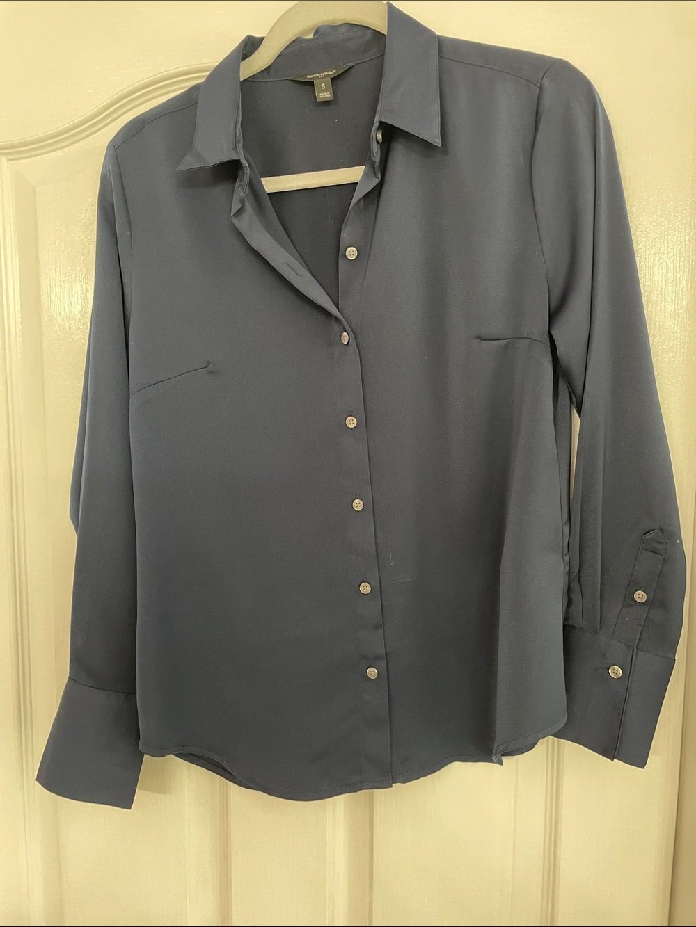 Banana Republic Slate Blue Button-Down Blouse